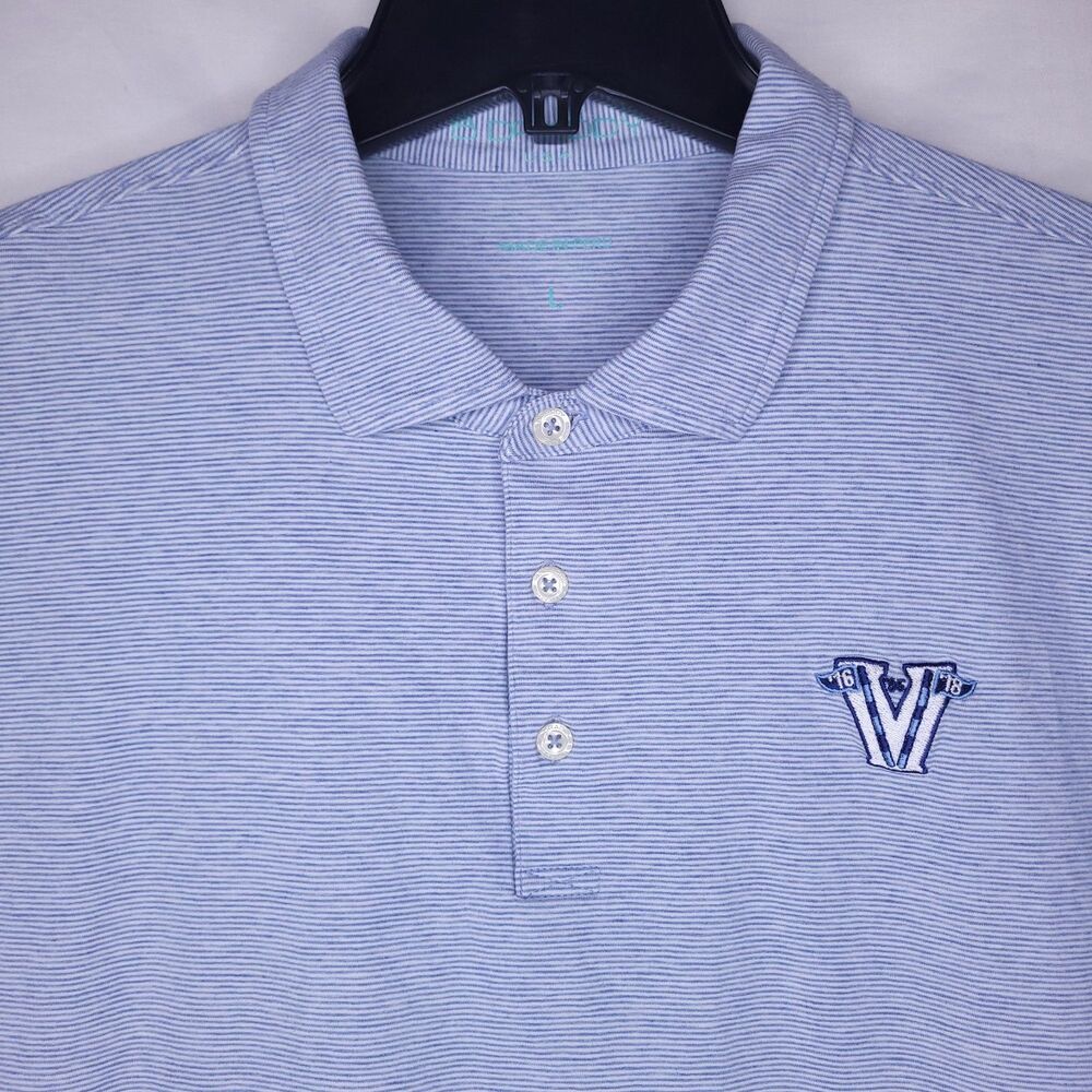 Classic Light Blue Stripe Polo Shirt by